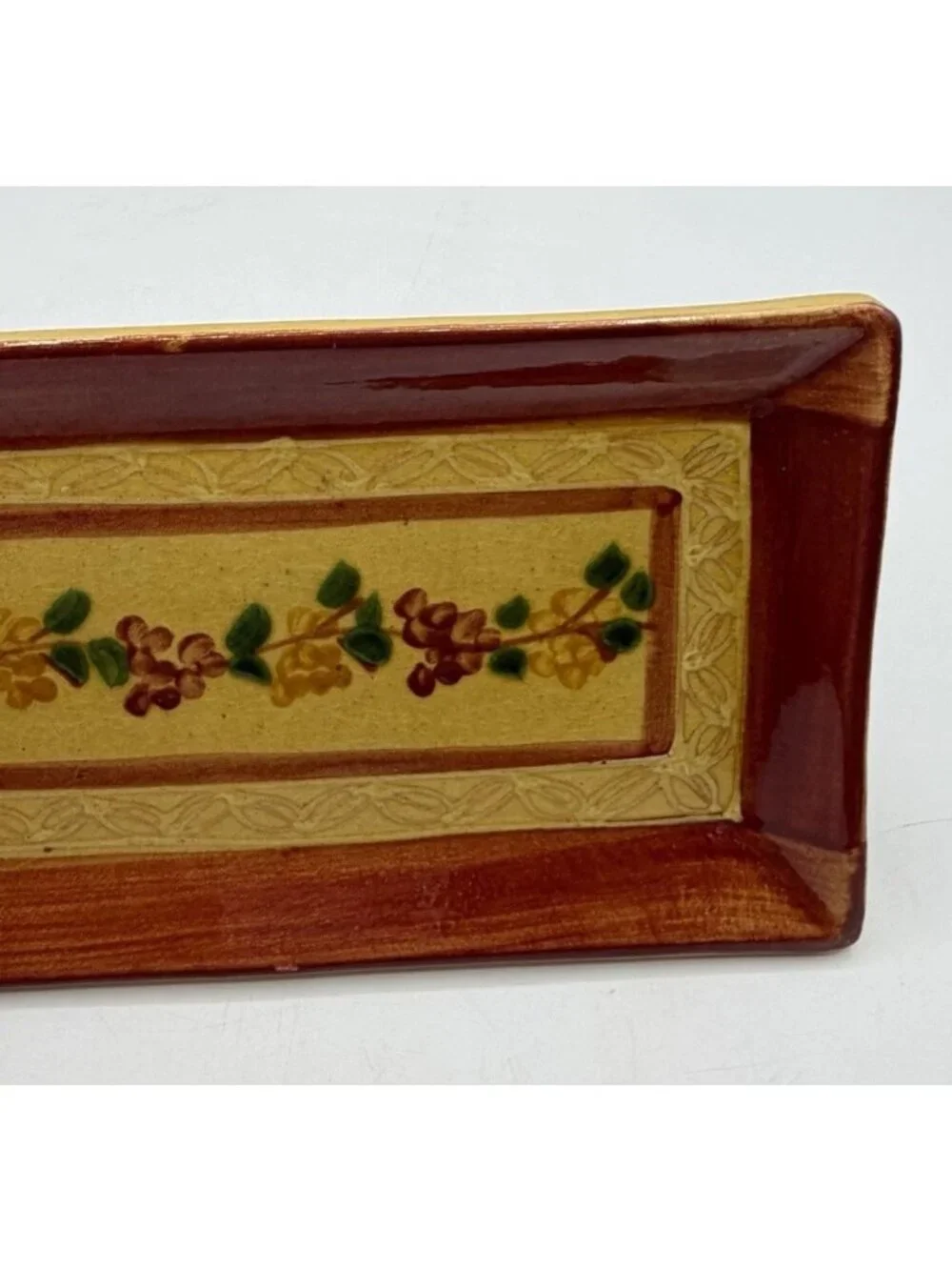 Vintage Terracotta Tray French Country Terre e Provence Made in France 8 Inch